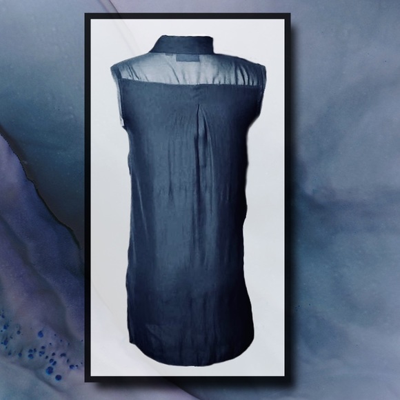 Simply Vera Navy Blue Sleeveless Blouse - Picture 3 of 4